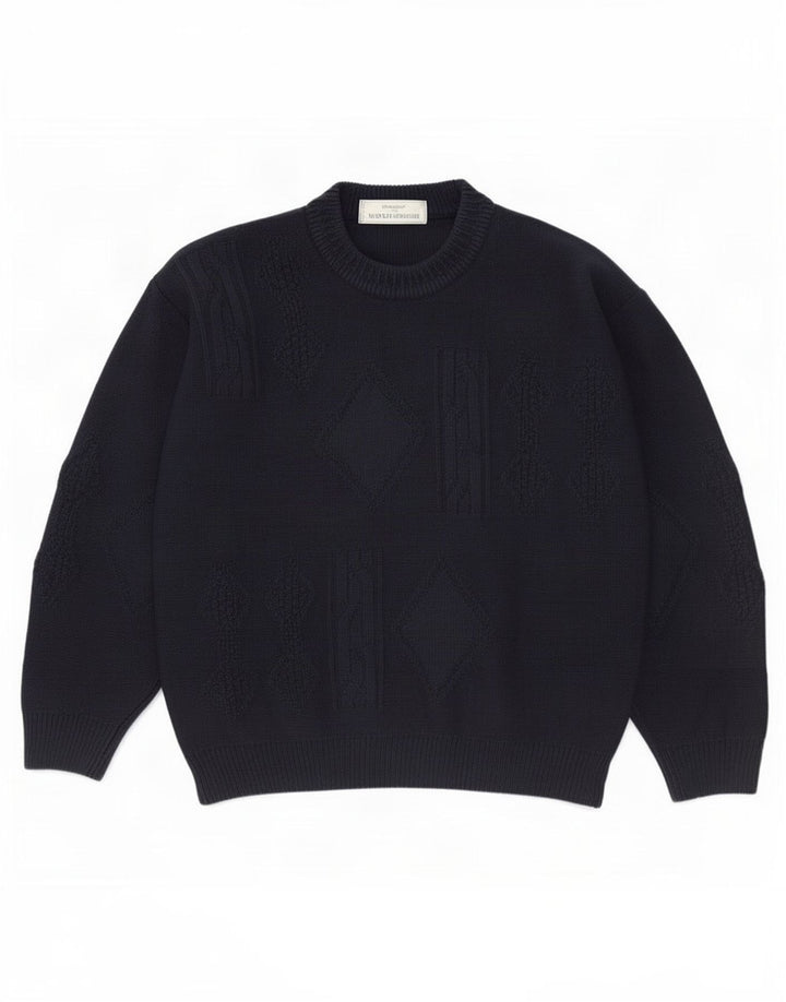 Marks & Spencer Maglione maglione girocollo St. Michael da uomo blu navy medio