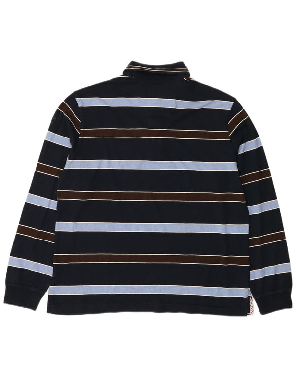 Polo a maniche lunghe grafica da uomo Paul & Shark 2XL a righe blu navy