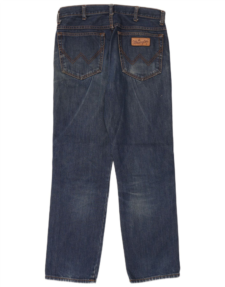 Jeans dritti da uomo WRANGLER W32 L30 cotone blu