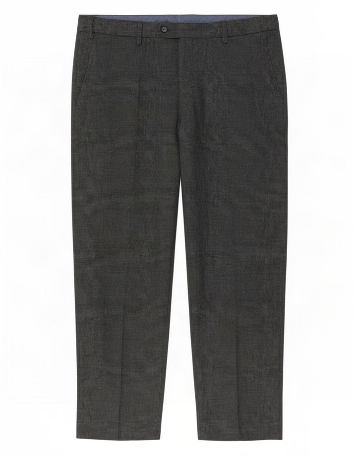 Pantaloni da abito regolari da uomo Marks & Spencer W38 L29 pied de poule grigi