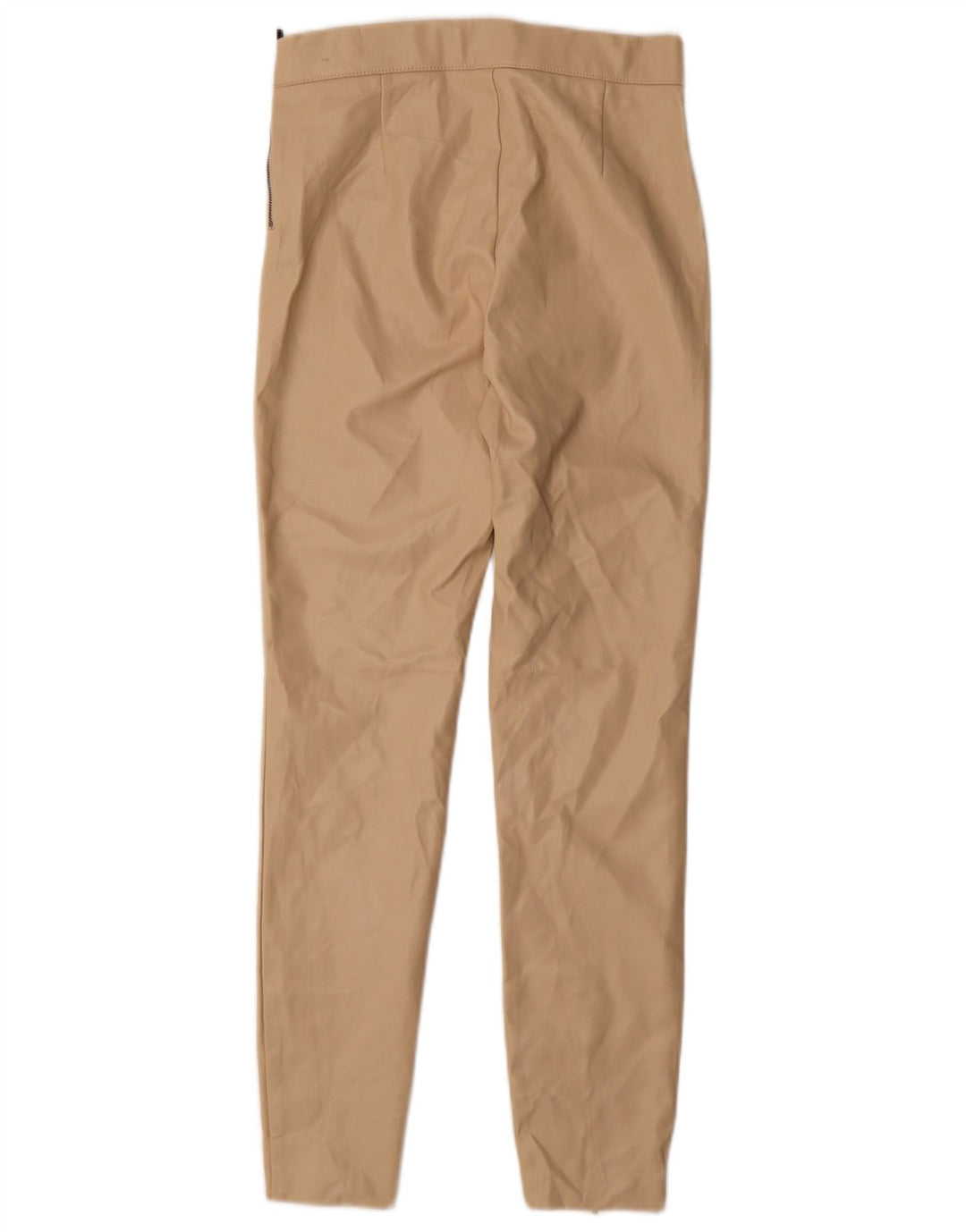 Pantaloni skinny in pelle da donna Zara medi W28 L28 Beige