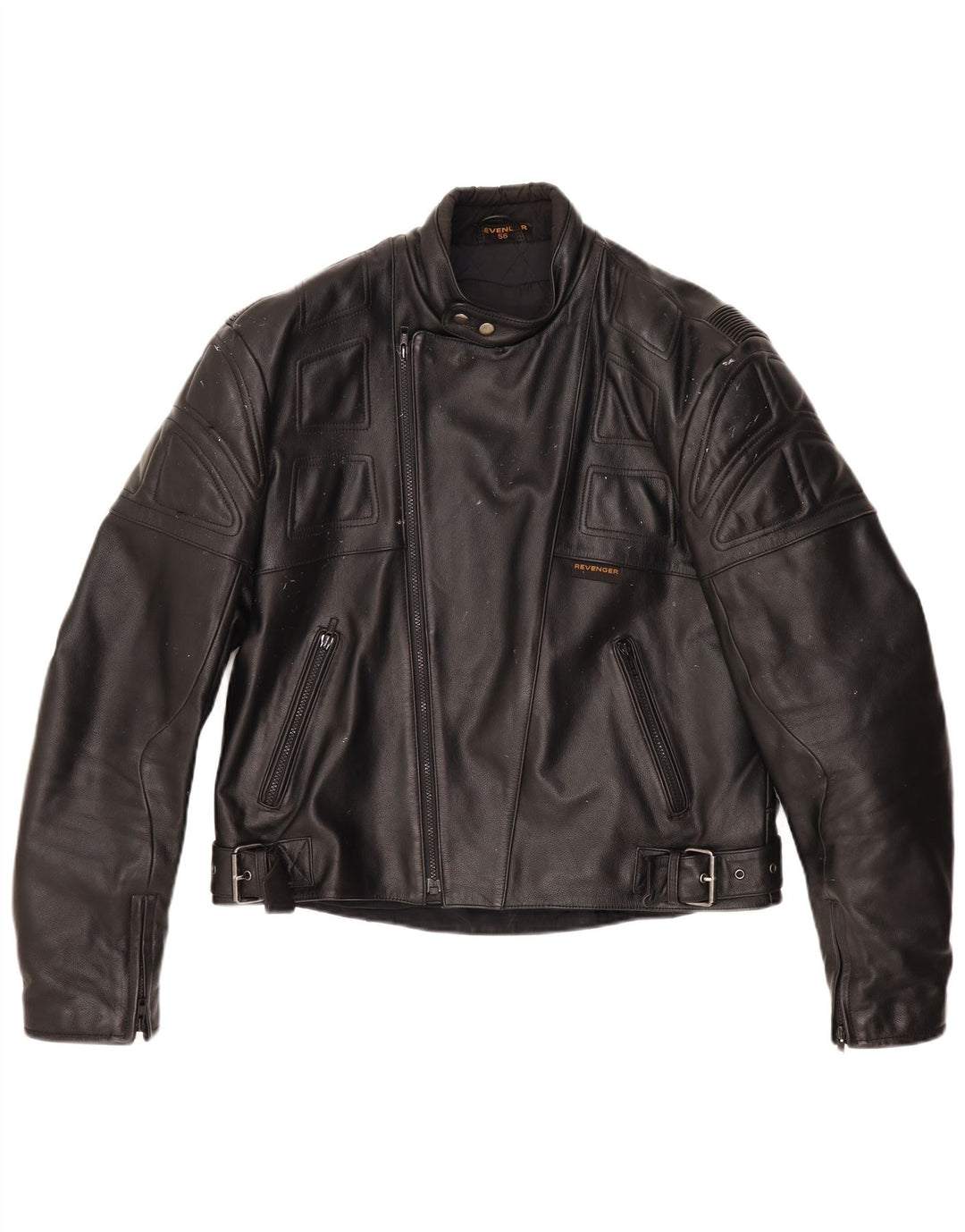 Giacca in pelle Moto Racer da uomo REVENGER IT 56 3XL Pelle nera