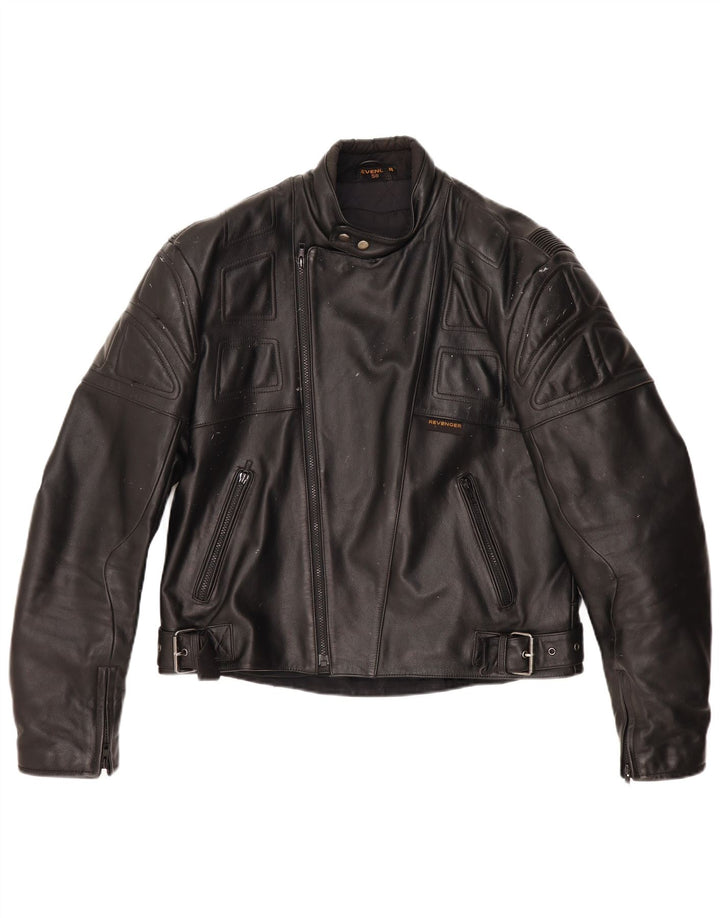 Giacca in pelle Moto Racer da uomo REVENGER IT 56 3XL Pelle nera