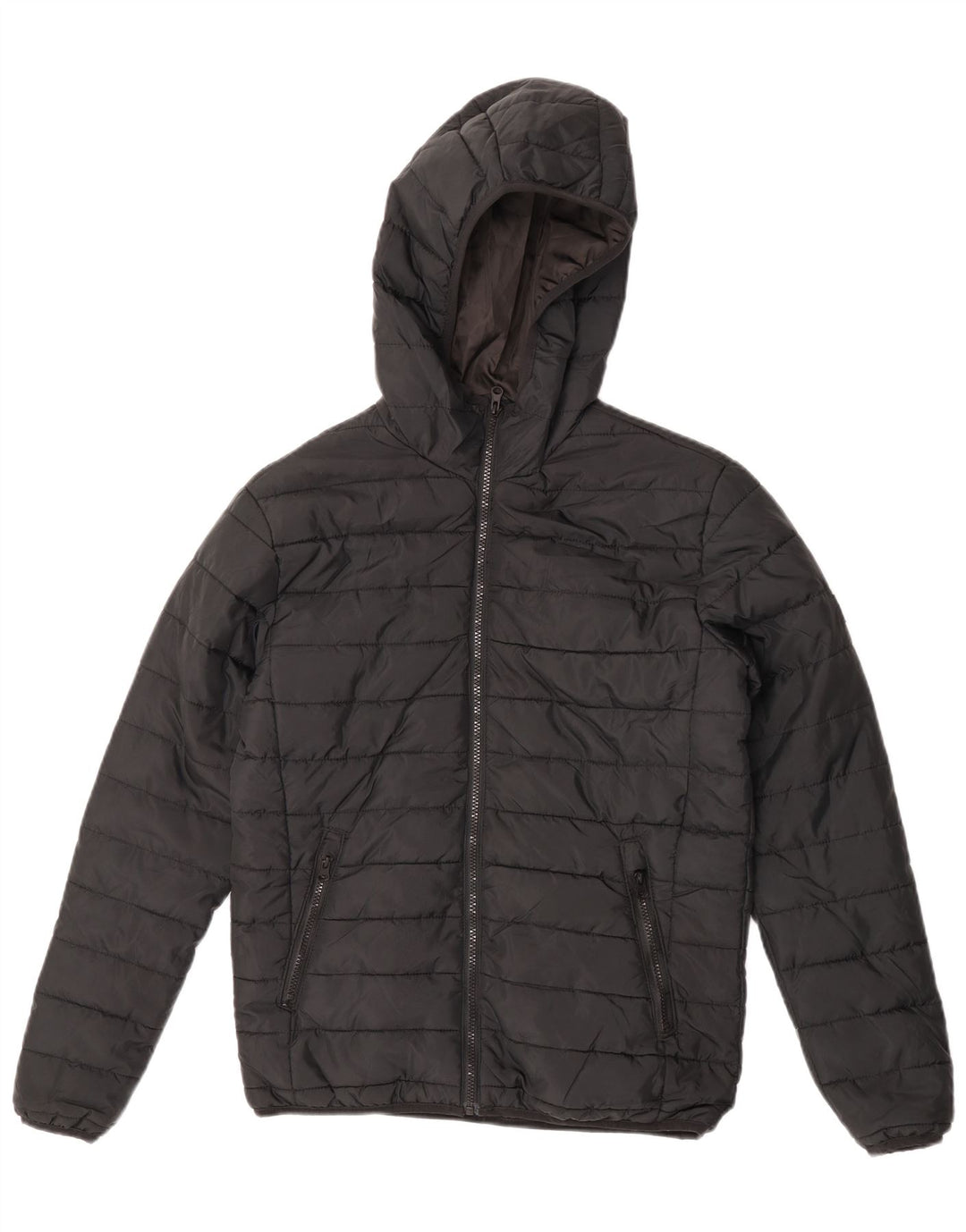 Giacca imbottita con cappuccio da uomo Jack & Jones UK 34 XS poliestere nero