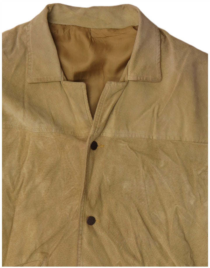 Giacca in pelle scamosciata da uomo Columbus UK 38 giallo medio