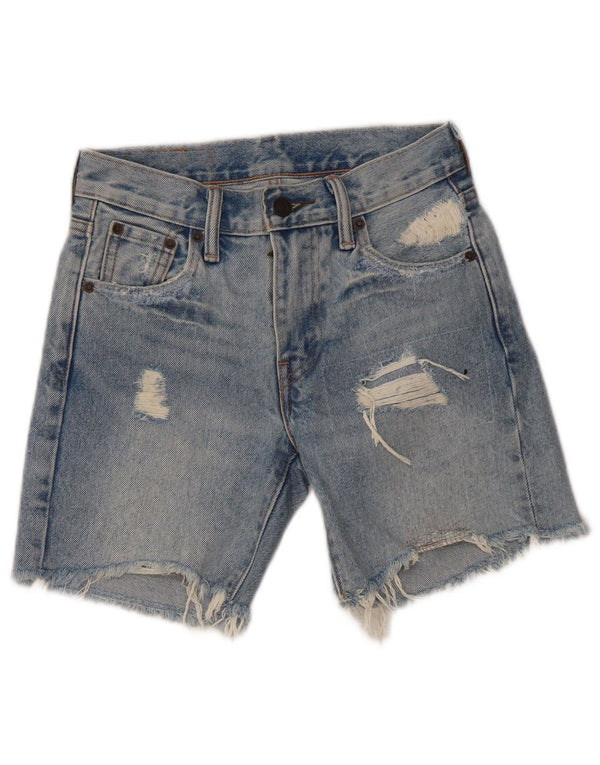 Pantaloncini Levi's Boys 505 in denim invecchiato 5-6 anni W23 cotone blu