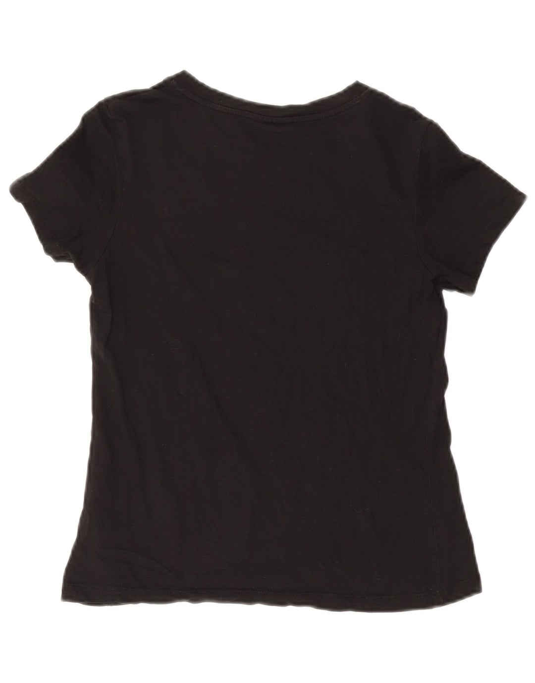 CALVIN KLEIN T-shirt grafica da donna Top UK 12 Medium Black Cotton