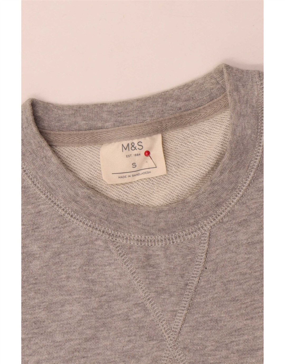Felpa da uomo Marks & Spencer piccola in cotone grigio