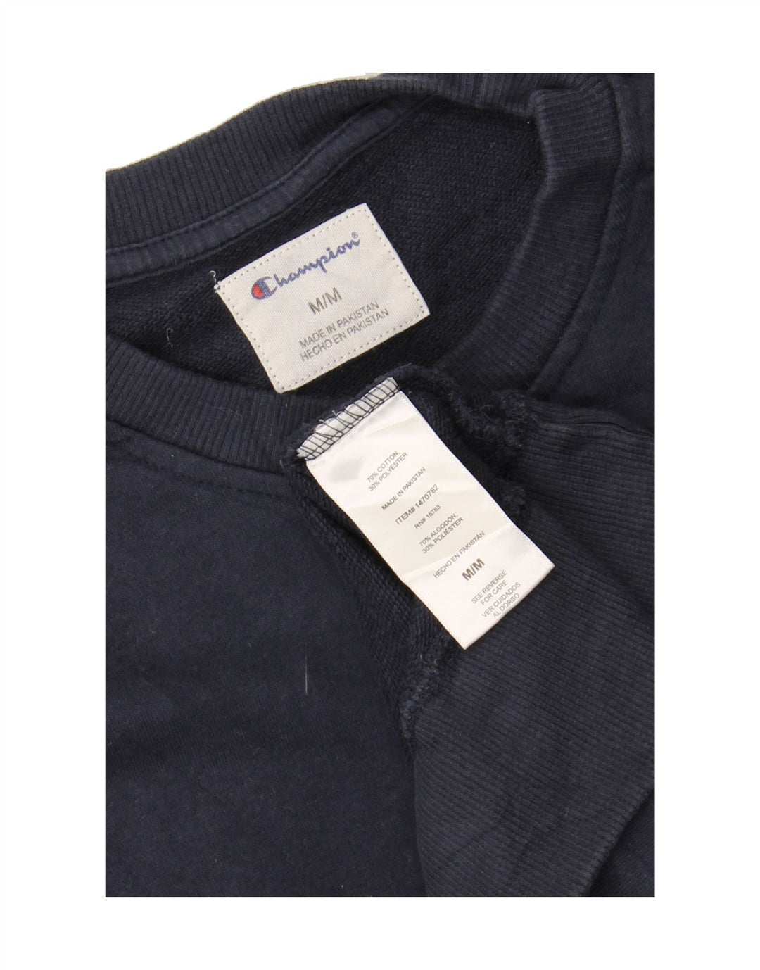 CHAMPION Mens Sweatshirt Jumper Medium Navy Blue Cotton Vintage Champion and Second-Hand Champion from Messina Hembry 