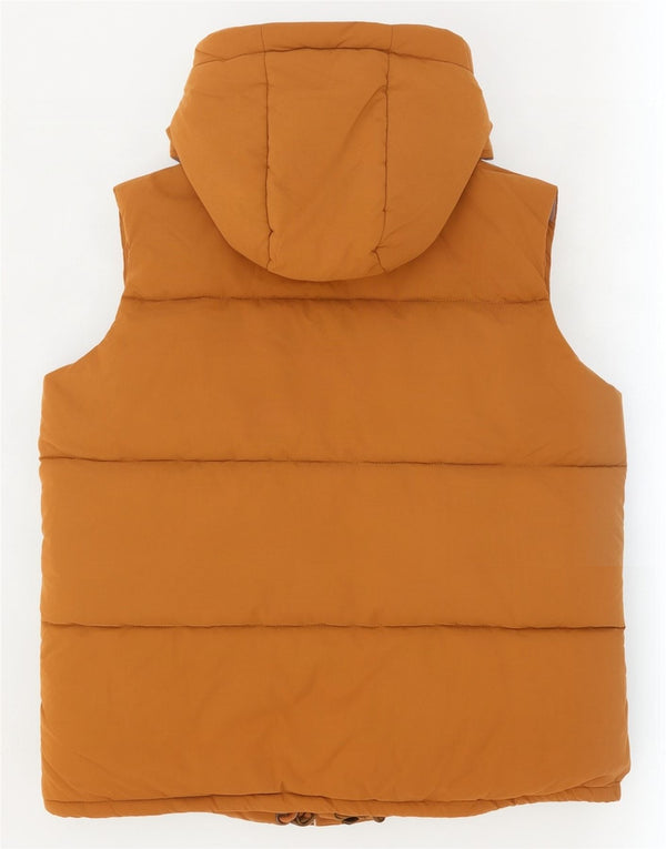 Gilet imbottito oversize con cappuccio da donna Fat Face UK 10 piccolo poliestere beige