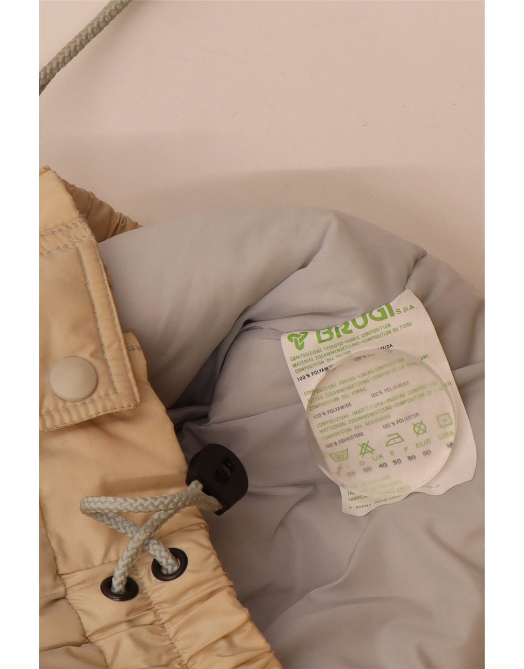 Giacca imbottita da uomo Brugi UK 40 Large Beige Colourblock in poliammide