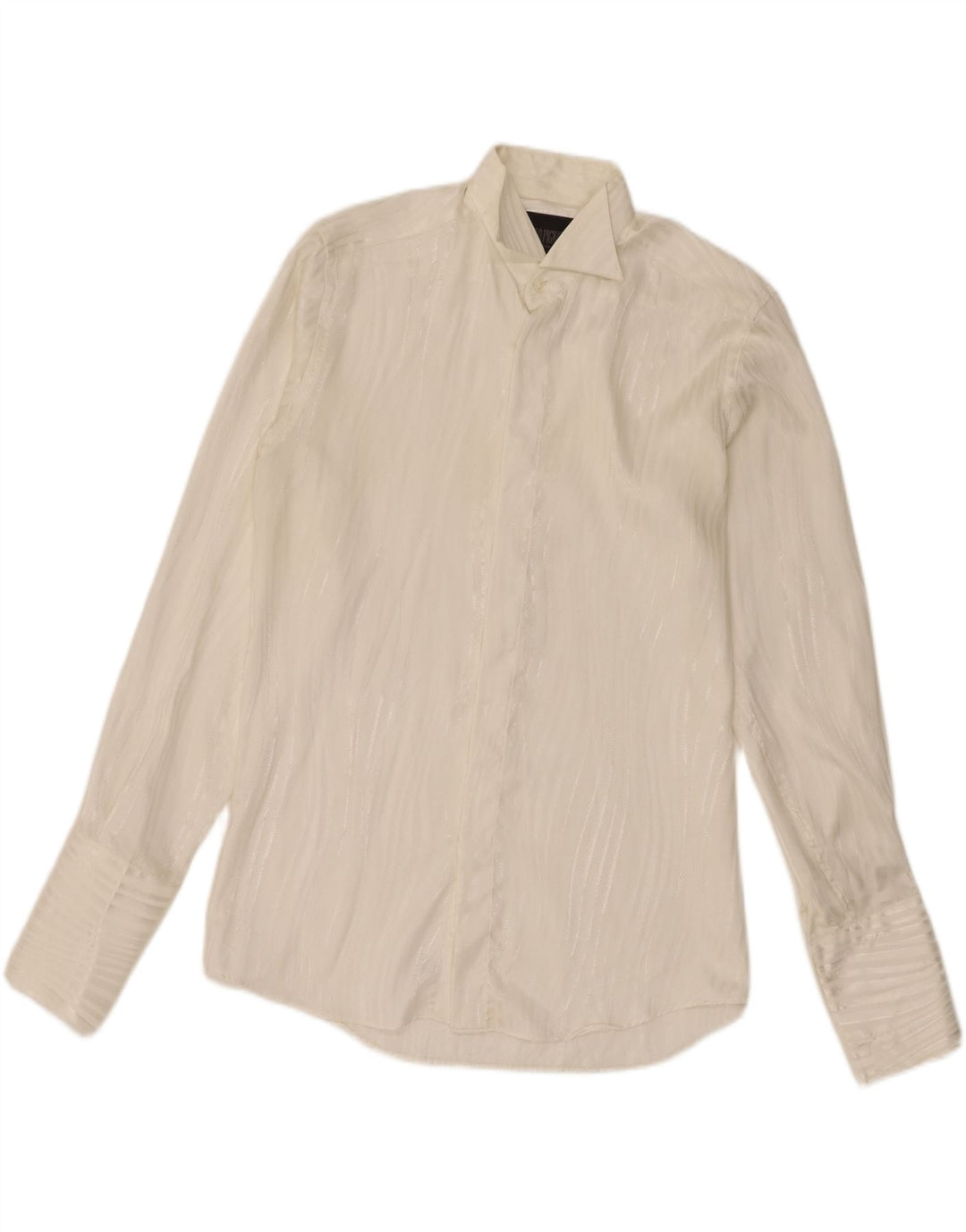 Camicia formale da uomo Carlo Pignatelli taglia 38 15 gessato bianco medio