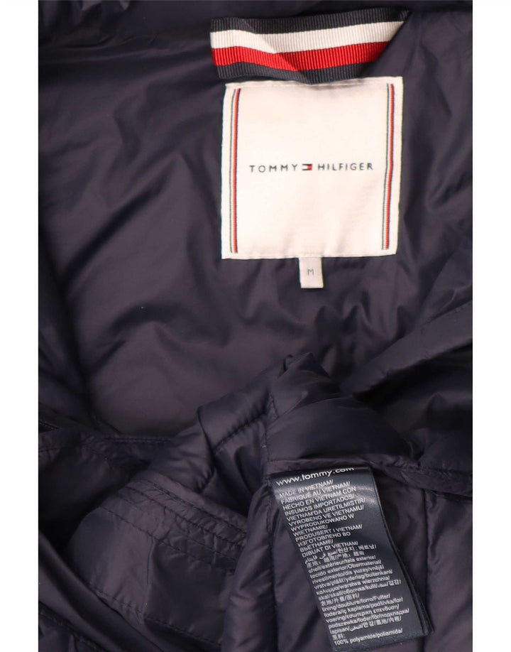 Giacca imbottita con cappuccio grafica da donna Tommy Hilfiger UK 14 medio blu navy