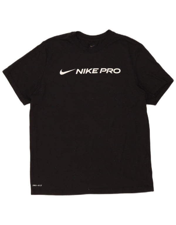 T-shirt grafica Nike Dri Fit da uomo, grande, in poliestere nero
