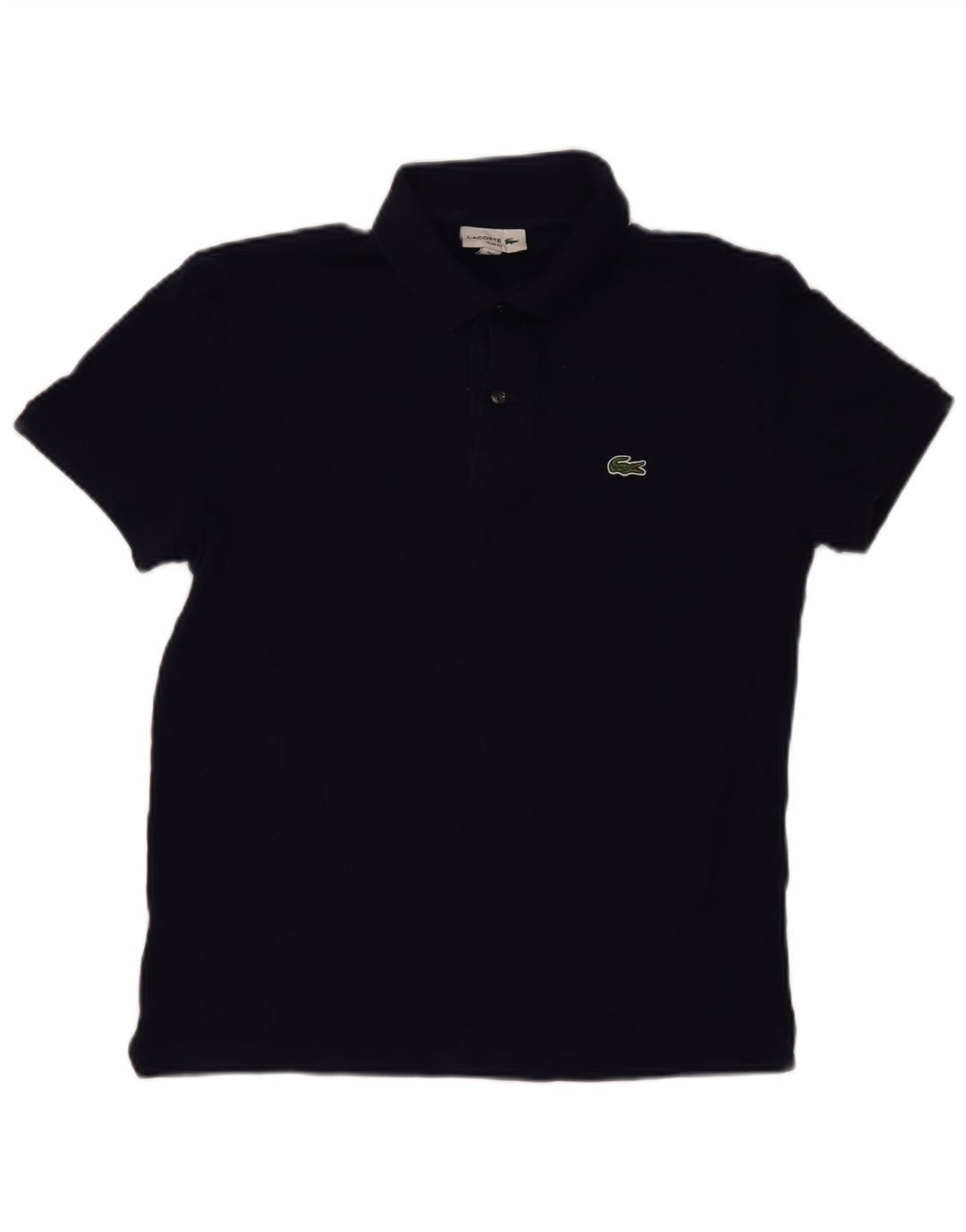 Polo da uomo slim fit Lacoste taglia 4 media cotone blu navy