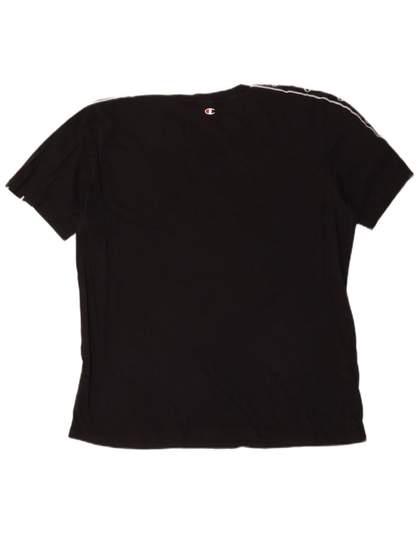 Champion Mens T-Shirt Top Large Black
