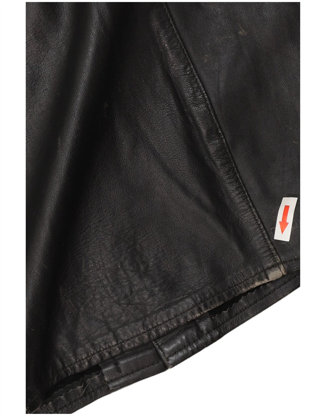 Giacca in pelle vintage da uomo UK 38 media nera