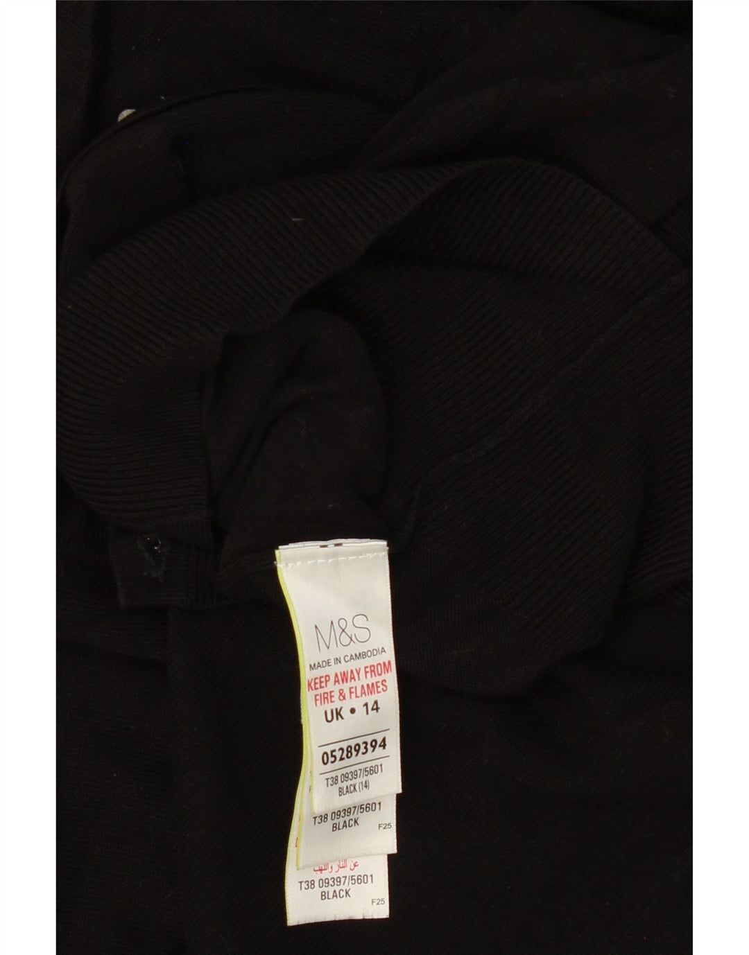 MARKS & SPENCER Womens Cardigan Sweater UK 14 Medium Black Viscose Vintage Marks & Spencer and Second-Hand Marks & Spencer from Messina Hembry 