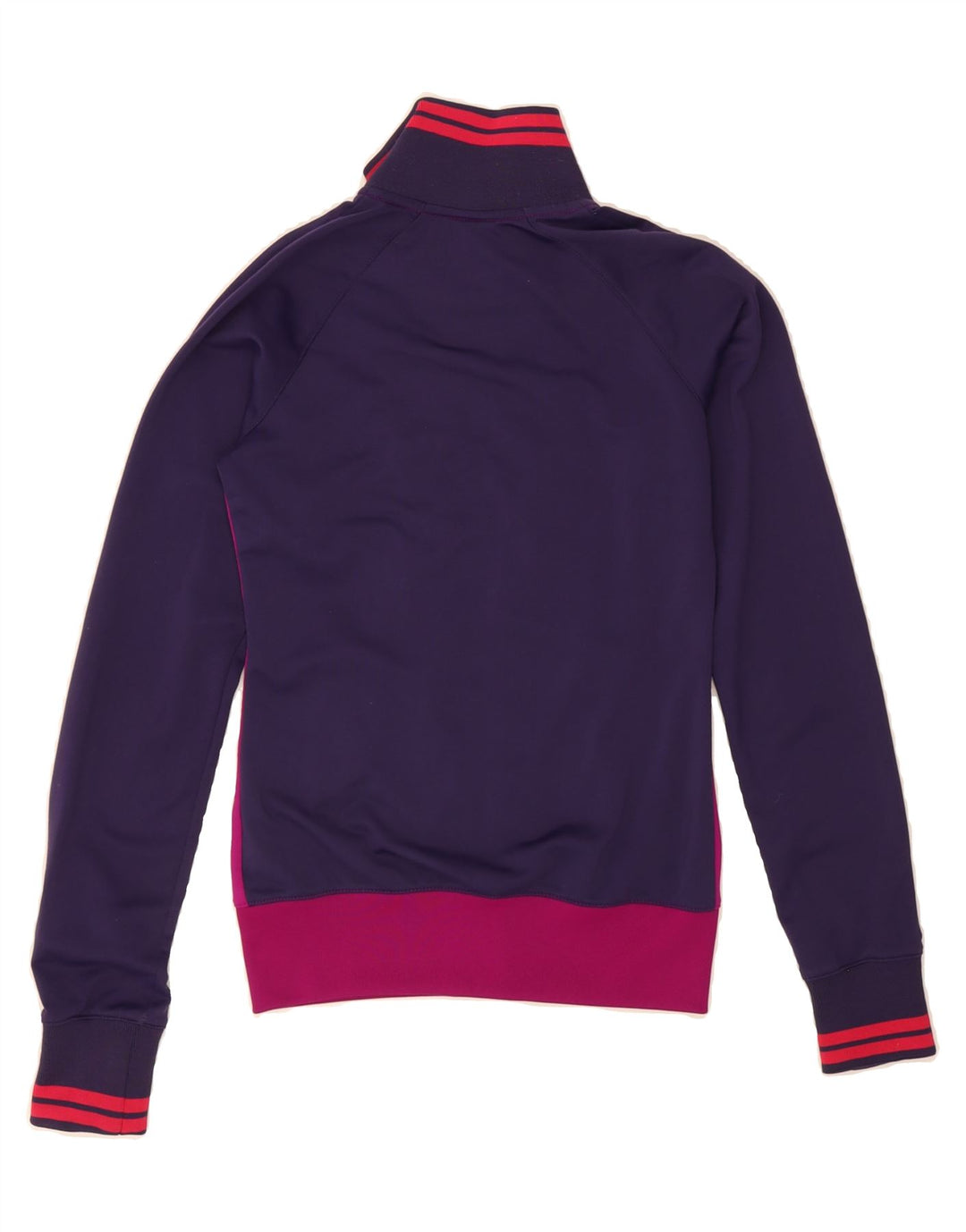 NIKE Womens Tracksuit Top Jacket UK 6 XS Purple Colourblock Polyester Vintage Nike and Second-Hand Nike from Messina Hembry 