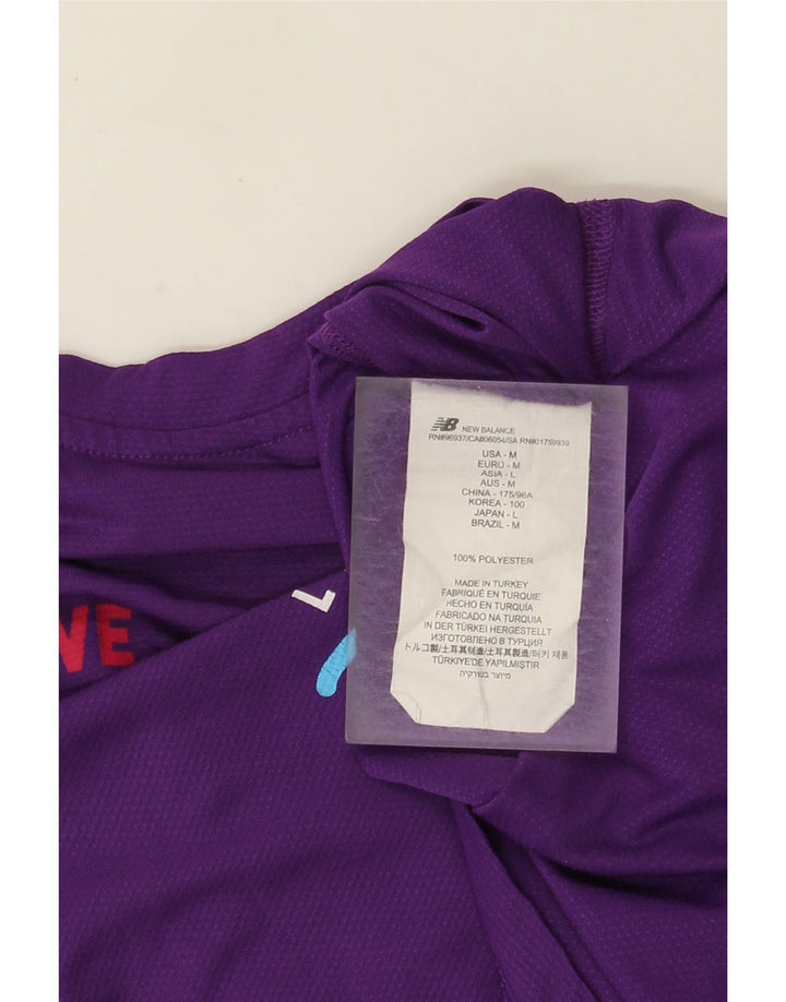 NEW BALANCE T-shirt grafica da uomo Top poliestere viola medio