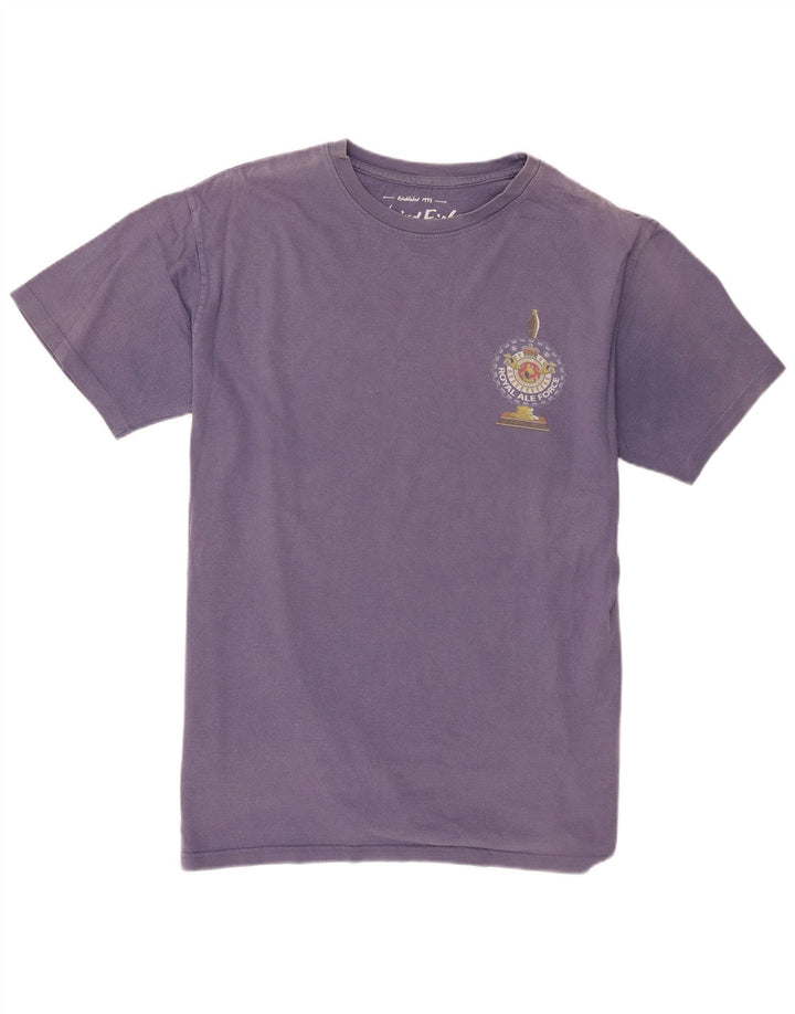 T-shirt grafica da uomo Weird Fish Top grande in cotone viola