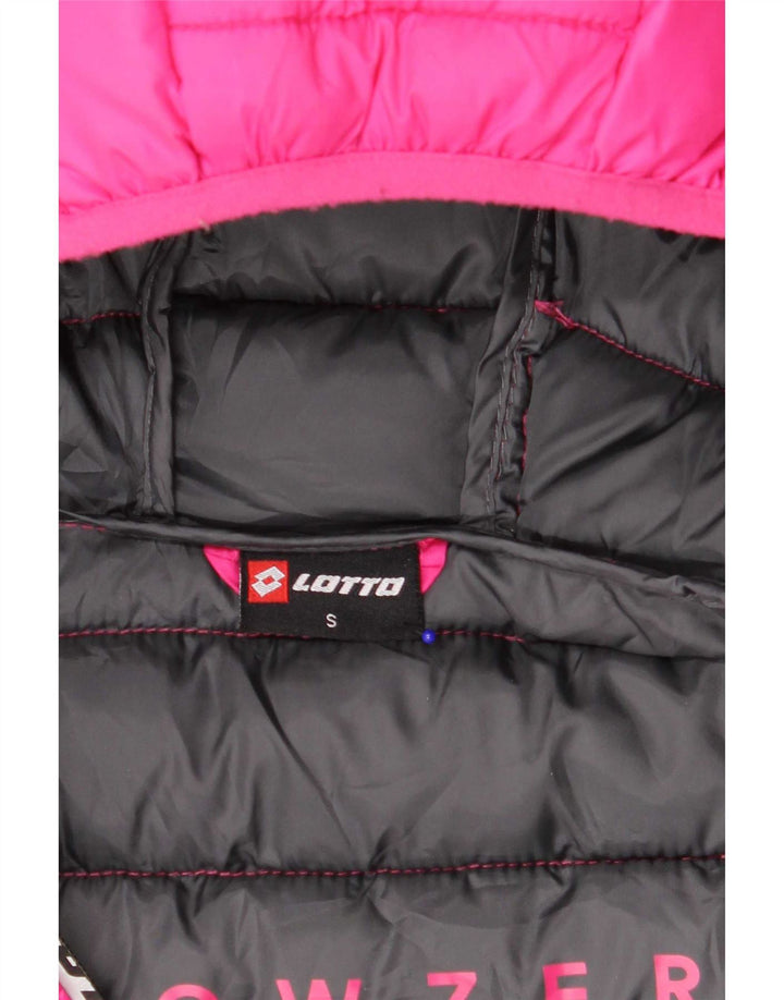 Giacca imbottita con cappuccio da donna Lotto UK 10 piccola rosa poliestere