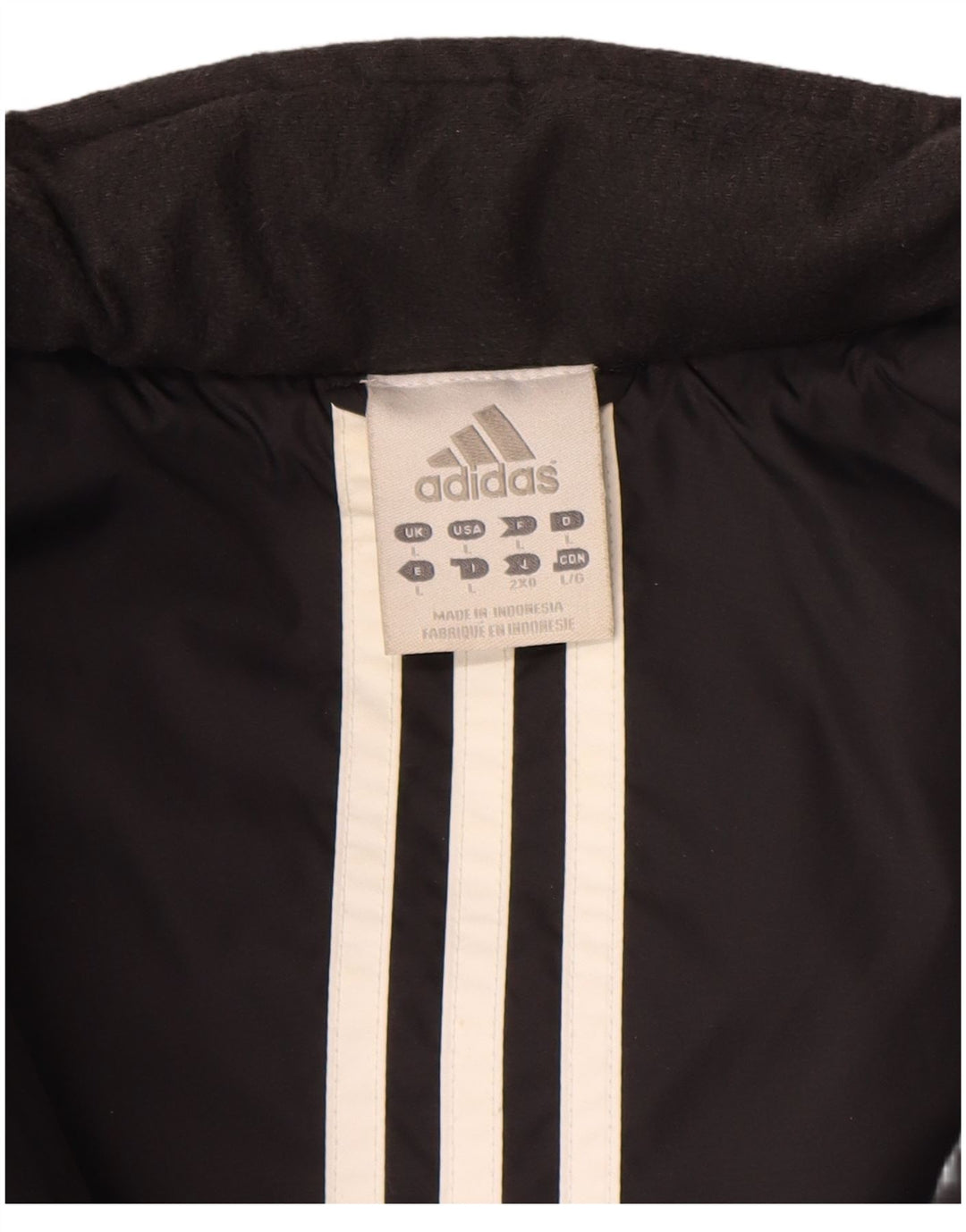 Giacca imbottita da uomo Adidas UK 40 Large Nero Colourblock Poliestere