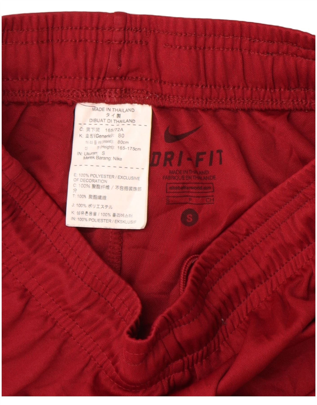Pantaloncini sportivi Nike Dri Fit da uomo piccoli in poliestere rosso