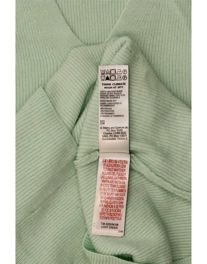 Top camicetta da donna Marks & Spencer UK 12 Viscosa verde medio