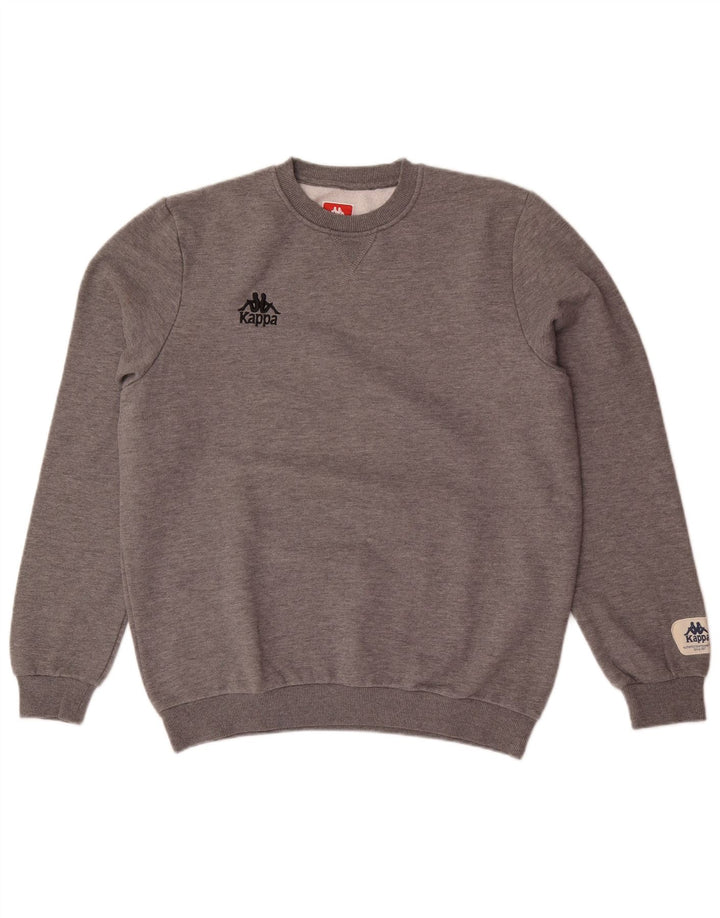 Felpa Kappa Uomo Maglione Large Grigio Cotone