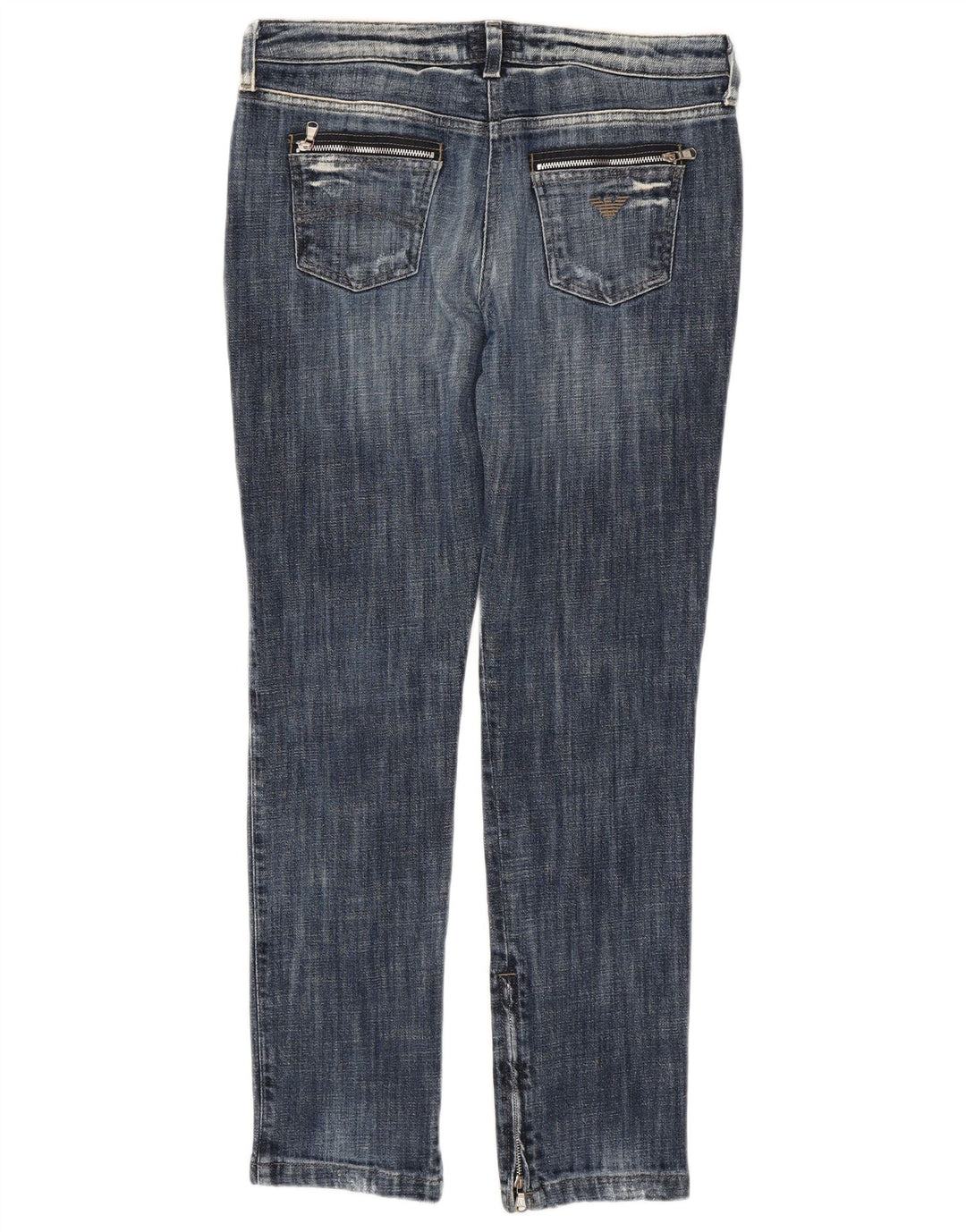 Jeans slim effetto consumato da donna Armani W29 L29 Blu Navy