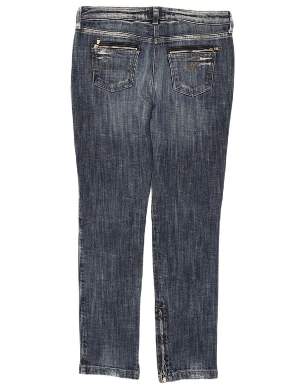 Jeans slim effetto consumato da donna Armani W29 L29 Blu Navy