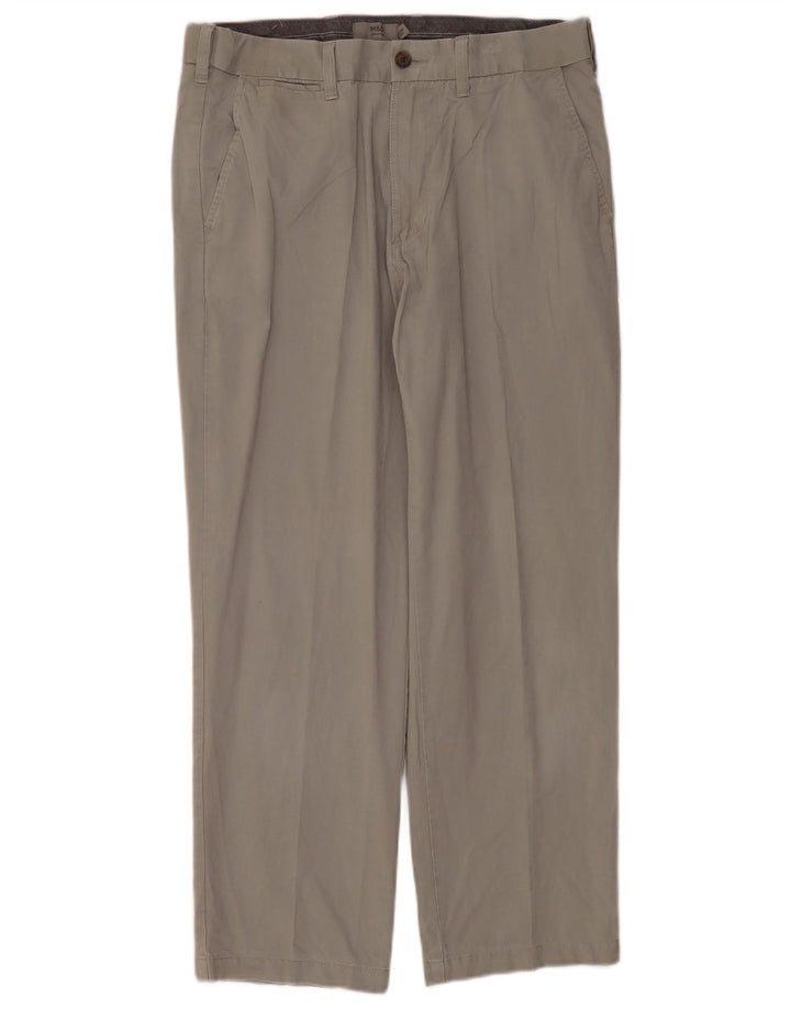 Pantaloni chino regolari da uomo Marks & Spencer W34 L29 cotone grigio