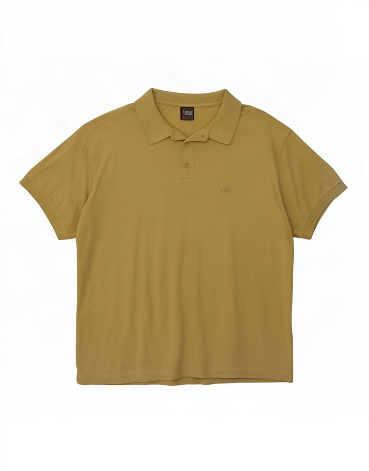 Polo da uomo Think Pink XL in cotone giallo
