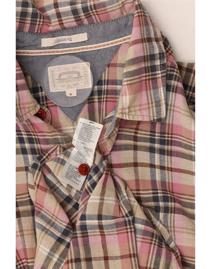 Camicia da uomo a maniche corte dal taglio classico di White Stuff a quadri piccoli multicolori
