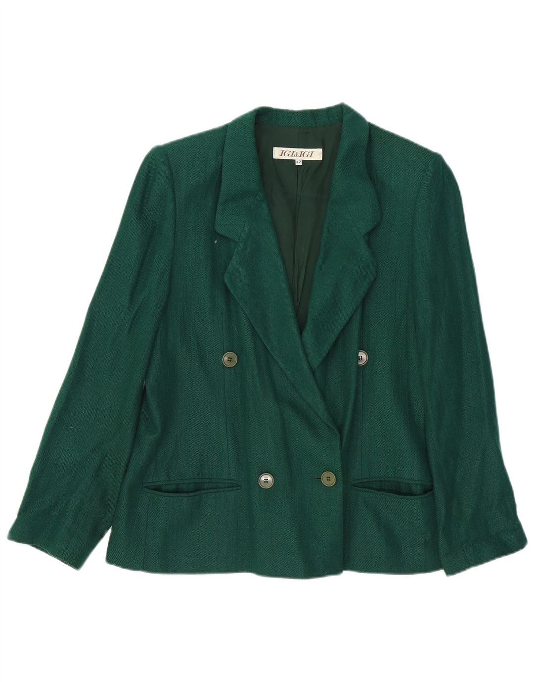 Giacca blazer doppiopetto da donna Igi & Igi IT 42 Verde medio