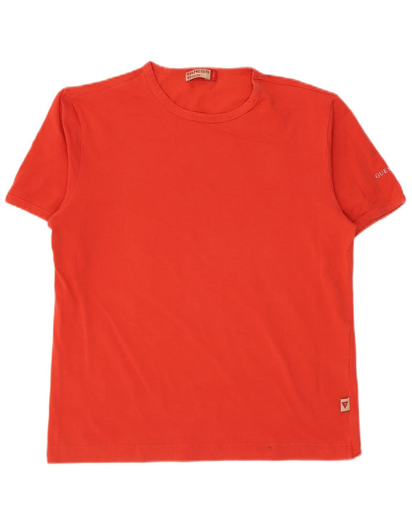 T-shirt da donna Guess UK 18 XL rossa in cotone