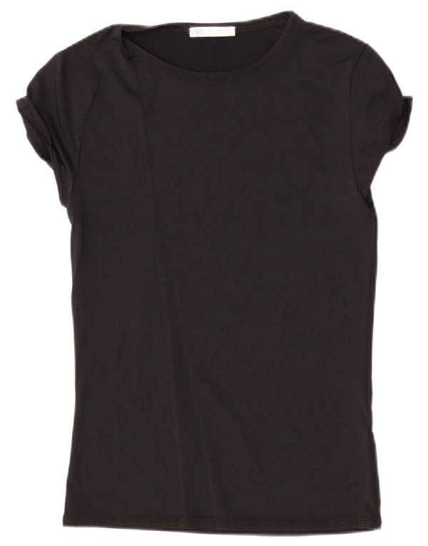 T-shirt Zara da donna Top UK 12 media nera
