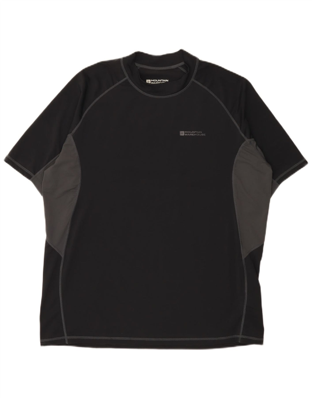 T-shirt da uomo Mountain Warehouse Top XL in nylon color block nero