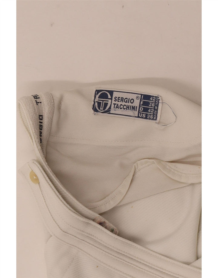 Pantaloncini chino da donna Sergio Tacchini IT 42 medi W26 bianchi