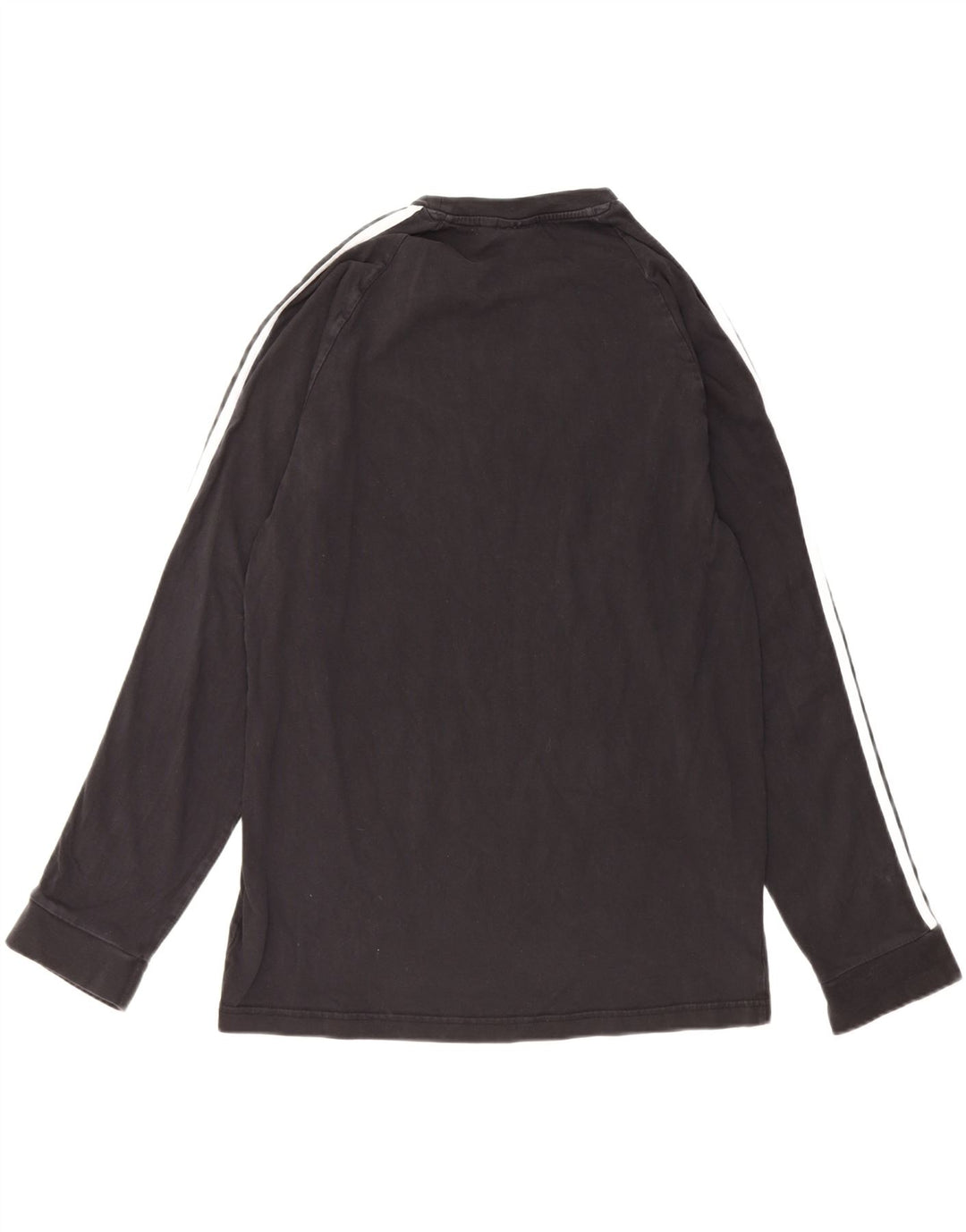 Top Adidas da uomo a manica lunga grande in cotone nero