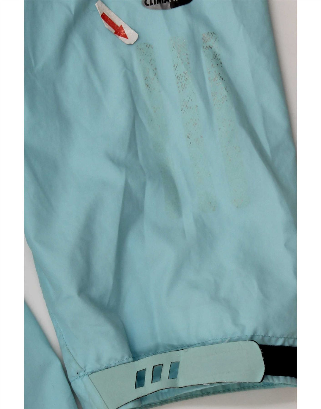 Giacca antipioggia da donna Adidas Clima Proof con cappuccio UK 16 Large Blu Poliestere