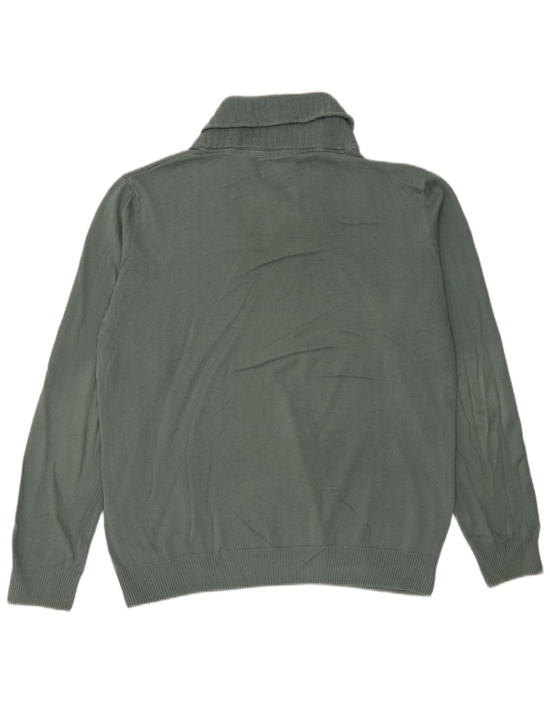 Maglione Zara da uomo con collo a scialle grande in cotone verde