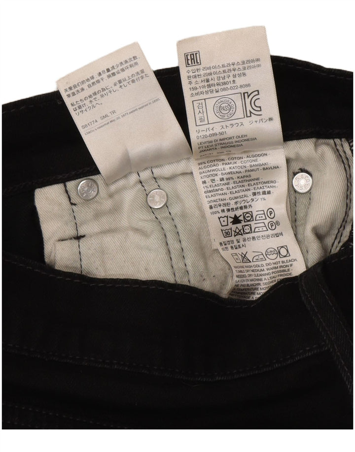Levi's Uomo 502 Jeans affusolati W30 L30 Cotone Nero