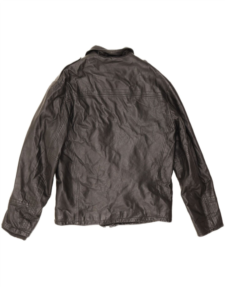 Giubbotto Pelle Militare Uomo Conbipel IT 48 Medio Pelle Nera