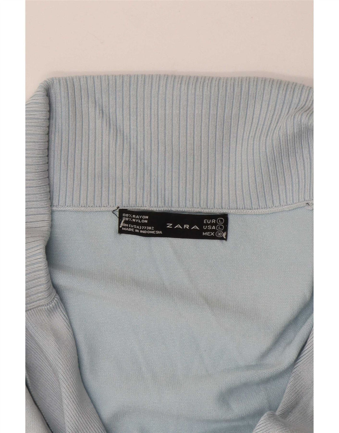 Maglione cardigan da donna Zara UK 16 grande rayon blu