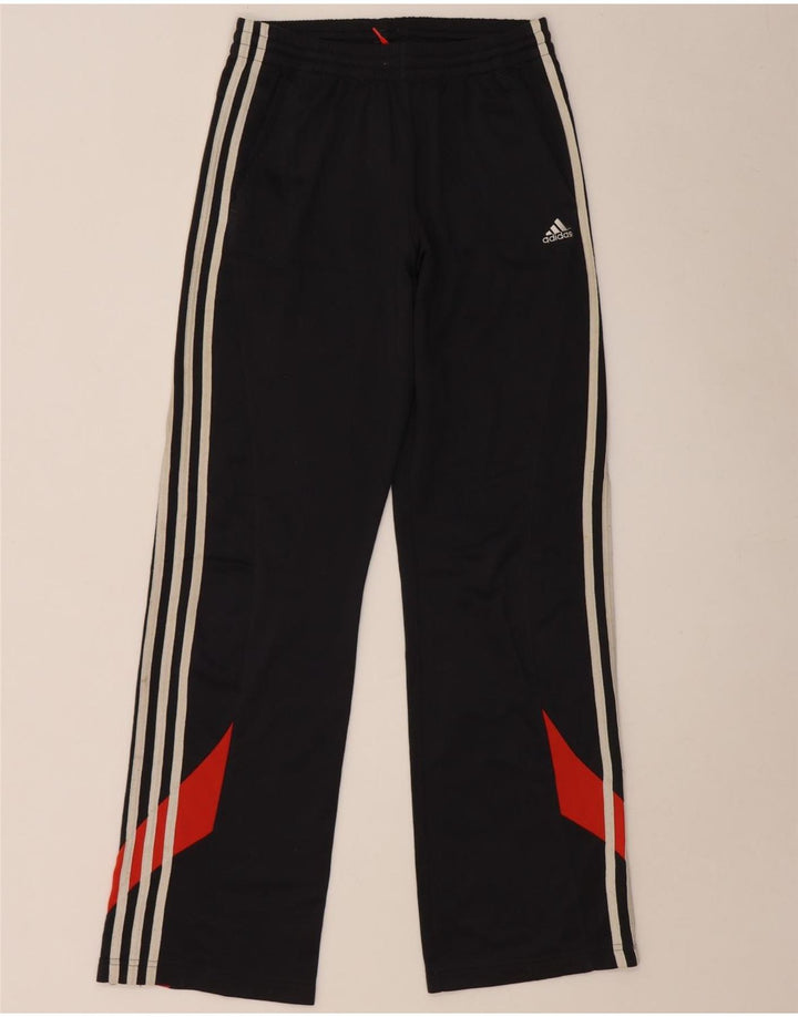 Pantaloni della tuta da ragazzo Adidas 15-16 anni in poliestere color block blu navy