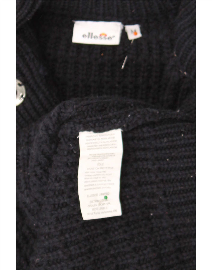 Maglione cardigan da donna Ellesse UK 12 Acrilico blu navy medio