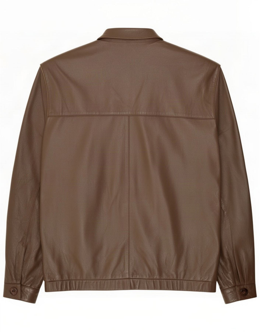 Giacca bomber in pelle da uomo vintage IT 50 grande marrone