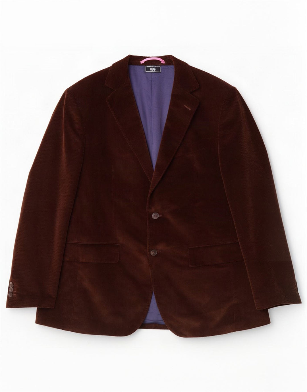 Gant Giacca da uomo in velluto a coste a 2 bottoni EU 50 Large in cotone marrone